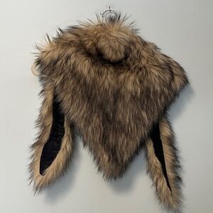 Paco Rabanne x H&M collab Faux Fur Shawl Color Scarf